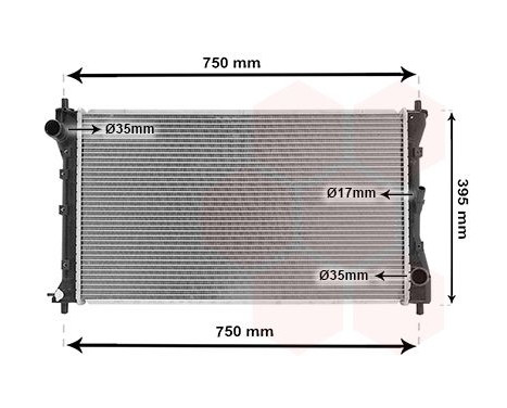 Radiator, engine cooling 17012711 International Radiators