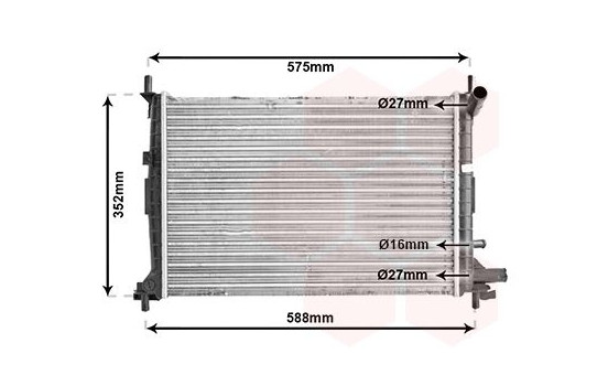 Radiator, engine cooling 18002220 International Radiators, Image 2