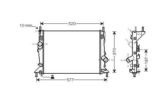 Radiator, engine cooling 18002368 International Radiators