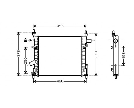 Radiator, engine cooling 18002372 International Radiators