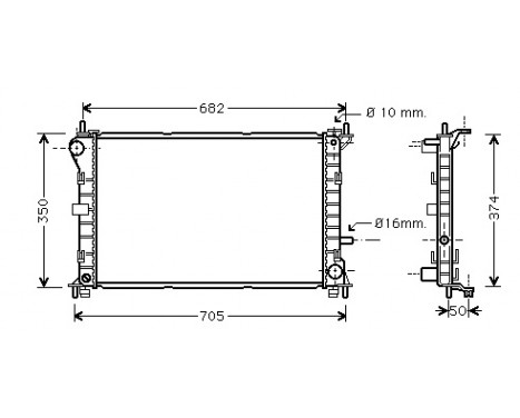 Radiator, engine cooling 18002379 International Radiators