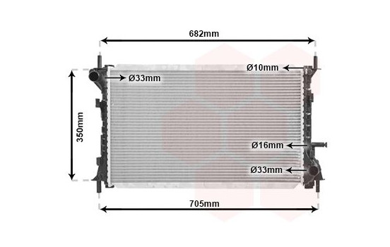 Radiator, engine cooling 18002379 International Radiators, Image 2