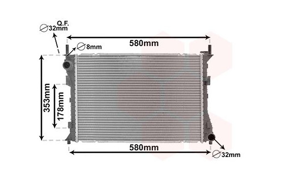 Radiator, engine cooling 18002400 International Radiators, Image 2