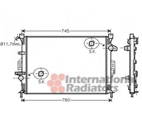 Radiator, engine cooling 18002423 International Radiators, Image 2
