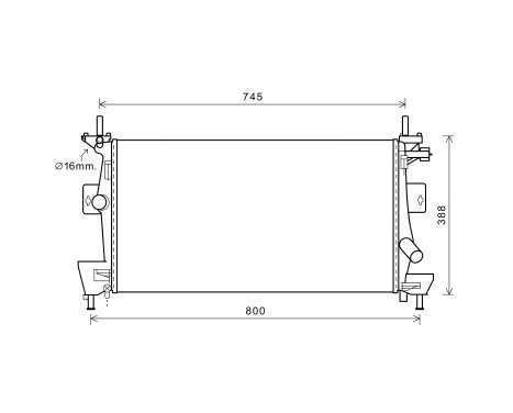 Radiator, engine cooling 18002475 International Radiators