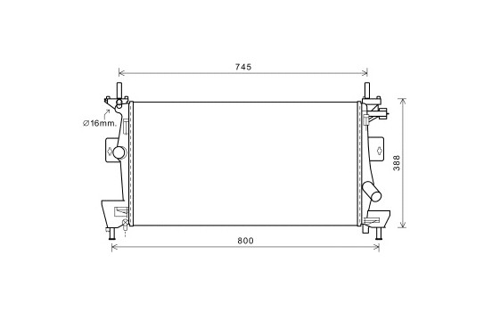 Radiator, engine cooling 18002475 International Radiators