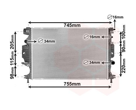 Radiator, engine cooling 18002642 International Radiators