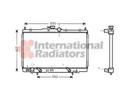 Radiator, engine cooling 25002100 International Radiators, Image 2