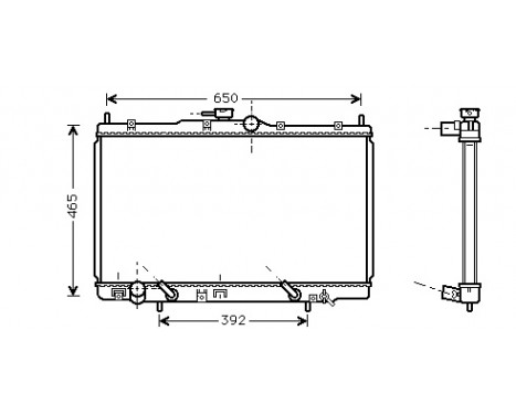 Radiator, engine cooling 25002100 International Radiators