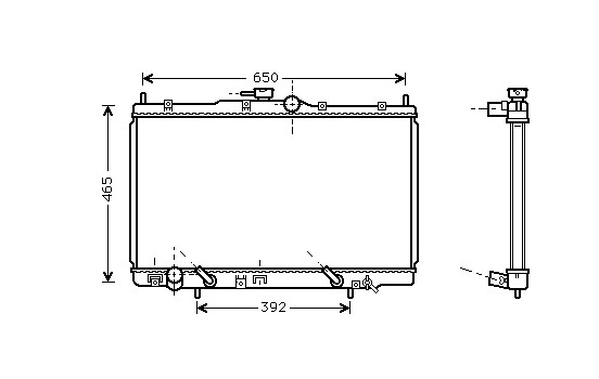 Radiator, engine cooling 25002100 International Radiators