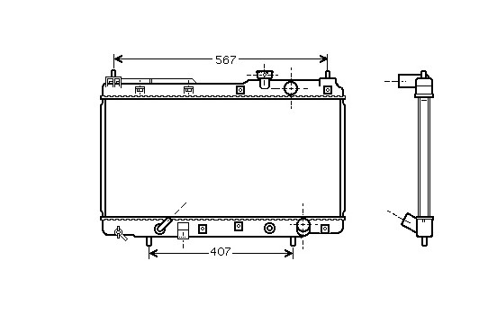 Radiator, engine cooling 25002104 International Radiators