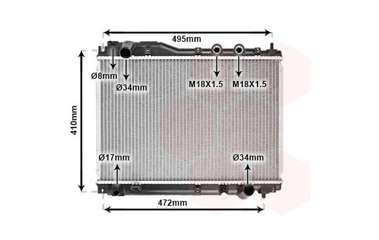 Radiator, engine cooling 25002204 International Radiators, Image 2
