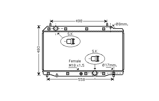 Radiator, engine cooling 25002215 International Radiators