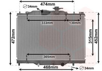 Radiator, engine cooling 27012700 International Radiators