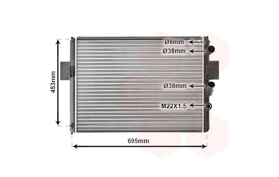 Radiator, engine cooling 28002061 International Radiators, Image 2