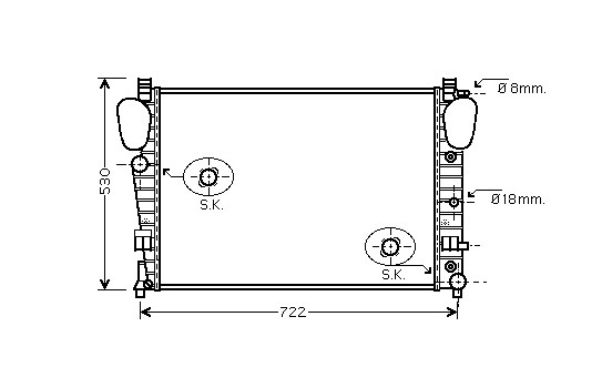 Radiator, engine cooling 30002309 International Radiators