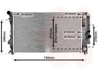 Radiator, engine cooling 30002460 International Radiators