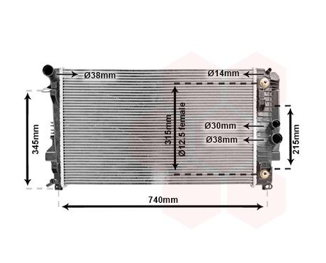 Radiator, engine cooling 30002460 International Radiators