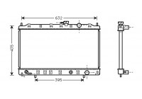 Radiator, engine cooling 32002133 International Radiators