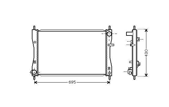 Radiator, engine cooling 32002174 International Radiators