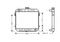 Radiator, engine cooling 37002027 International Radiators