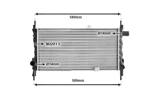Radiator, engine cooling 37002063 International Radiators, Image 2