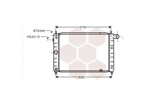 Radiator, engine cooling 37002122 International Radiators, Image 2