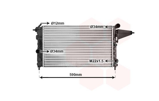 Radiator, engine cooling 37002161 International Radiators, Image 2