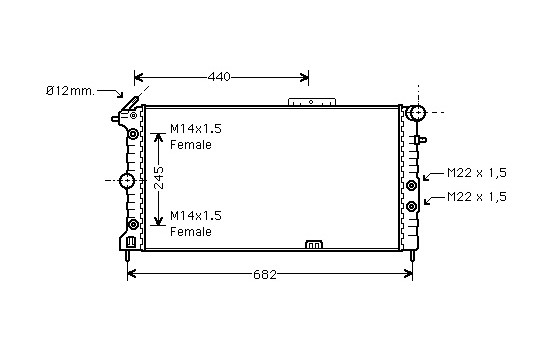 Radiator, engine cooling 37002173 International Radiators