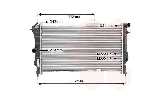 Radiator, engine cooling 37002173 International Radiators, Image 2