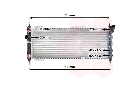Radiator, engine cooling 37002200 International Radiators, Image 2