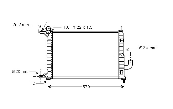 Radiator, engine cooling 37002221 International Radiators