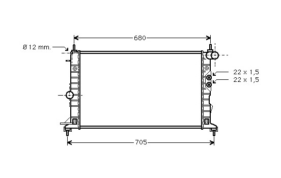 Radiator, engine cooling 37002244 International Radiators Plus