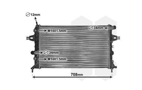 Radiator, engine cooling 37002254 International Radiators, Image 2