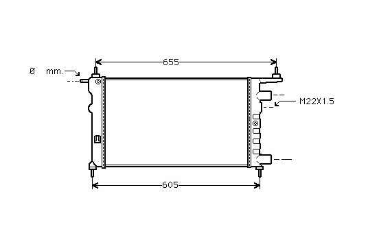 Radiator, engine cooling 37002261 International Radiators, Image 2