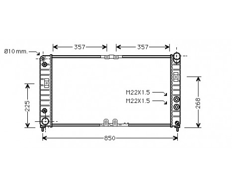 Radiator, engine cooling 37002286 International Radiators