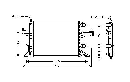 Radiator, engine cooling 37002303 International Radiators, Image 2