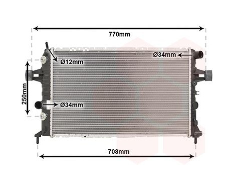 Radiator, engine cooling 37002329 International Radiators, Image 2