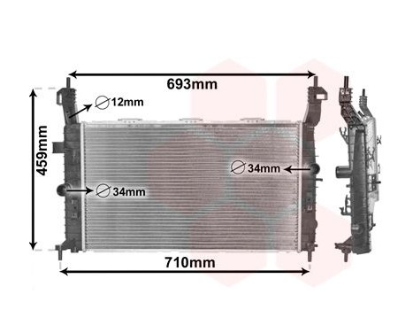 Radiator, engine cooling 37002345 International Radiators, Image 2