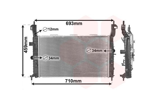 Radiator, engine cooling 37002345 International Radiators, Image 2