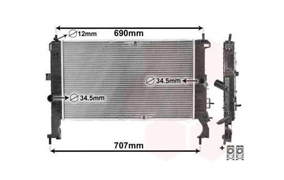 Radiator, engine cooling 37002346 International Radiators, Image 2
