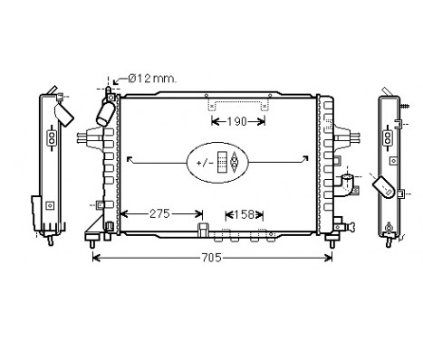 Radiator, engine cooling 37002365 International Radiators