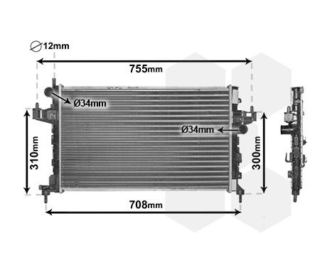 Radiator, engine cooling 37002380 International Radiators, Image 2