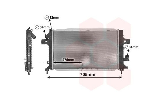 Radiator, engine cooling 37002383 International Radiators, Image 2