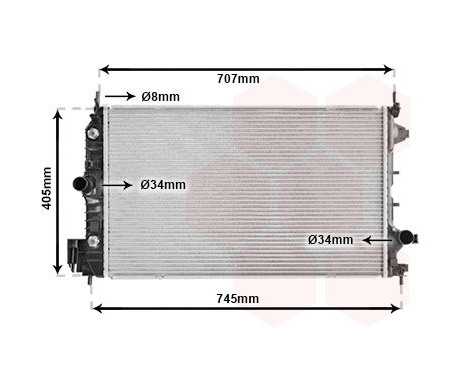 Radiator, engine cooling 37002388 International Radiators, Image 2