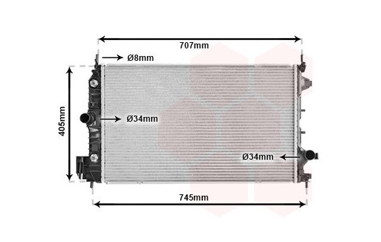 Radiator, engine cooling 37002388 International Radiators, Image 2