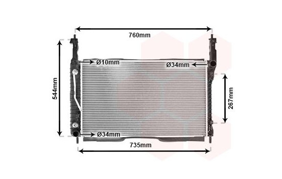 Radiator, engine cooling 37002432 International Radiators, Image 2