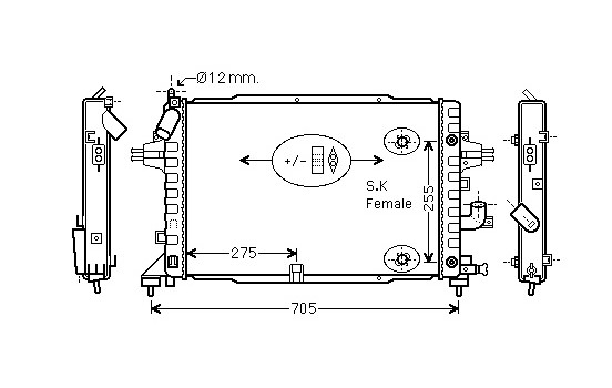 Radiator, engine cooling 37002467 International Radiators