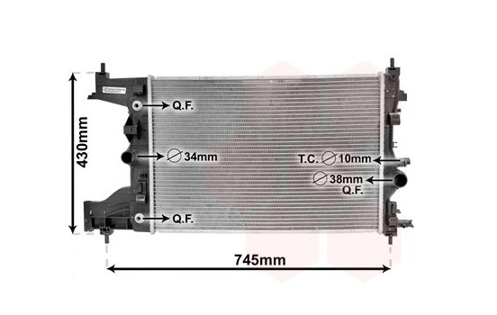 Radiator, engine cooling 37002486 International Radiators, Image 2