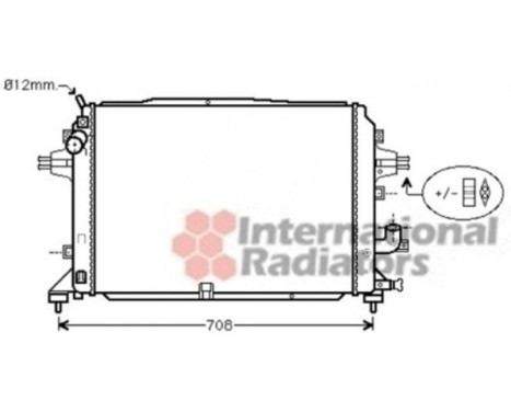 Radiator, engine cooling 37002489 Van Wezel, Image 3